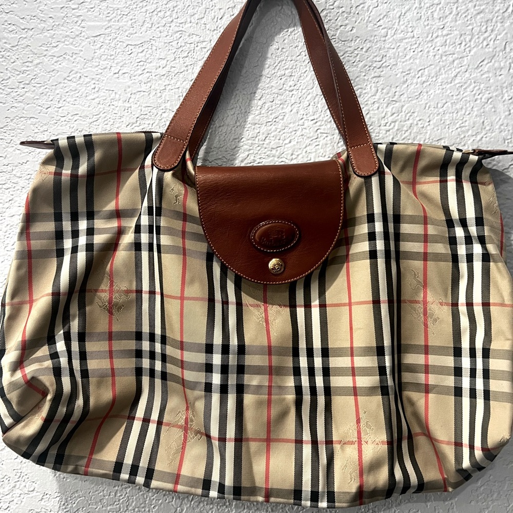 Classic Burberry Boston Tote Bag